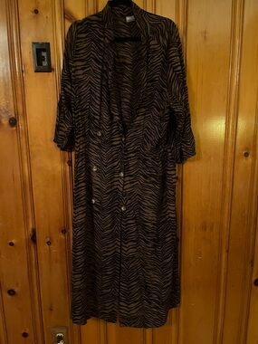 ASOS Black and Brown Zebra-Stripe Blouse